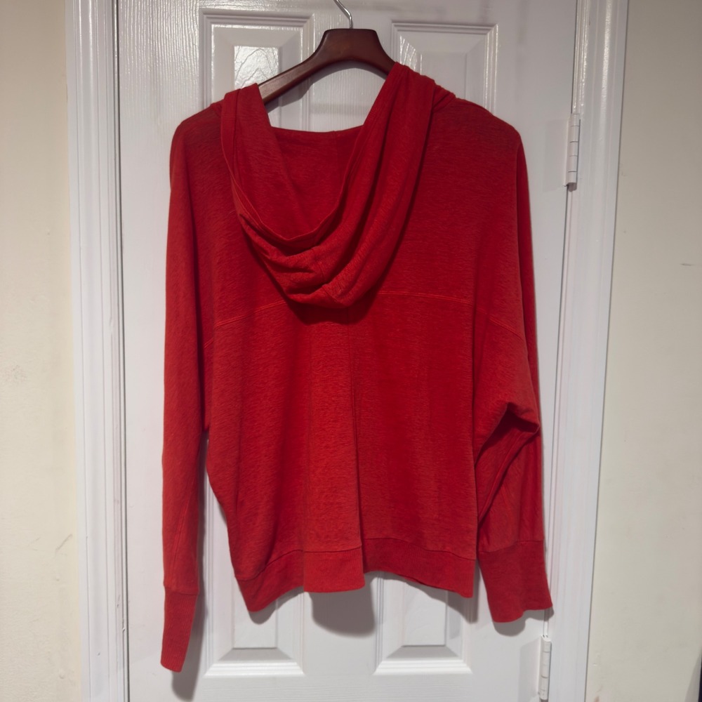 Eileen Fisher Firefly Orange Linen Jersey Hoodie XL - Picture 7 of 7